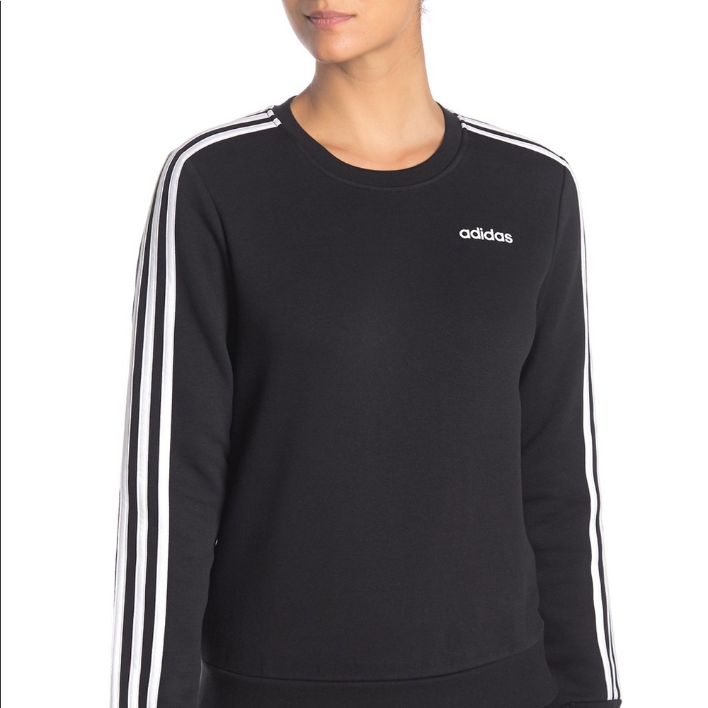 ♥️SOLD♥️ Adidas Crew Neck Black Sweatshirt - Picture 5 of 8